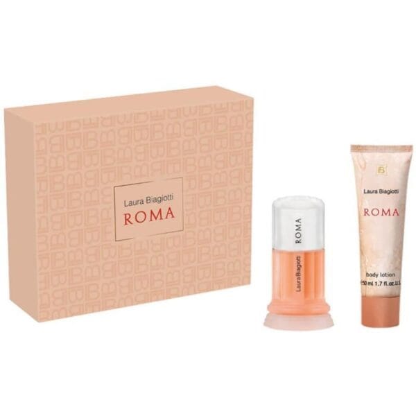 Set Laura Biagiotti Roma Donna: Eau de Toilette 25 ml Vaporizzatore + Bagno/Latte Corpo 50 ml