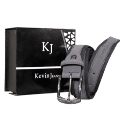 Kevin Jeans Cintura in Pelle e Tessuto Grigia e Nera: Stile e Resistenza