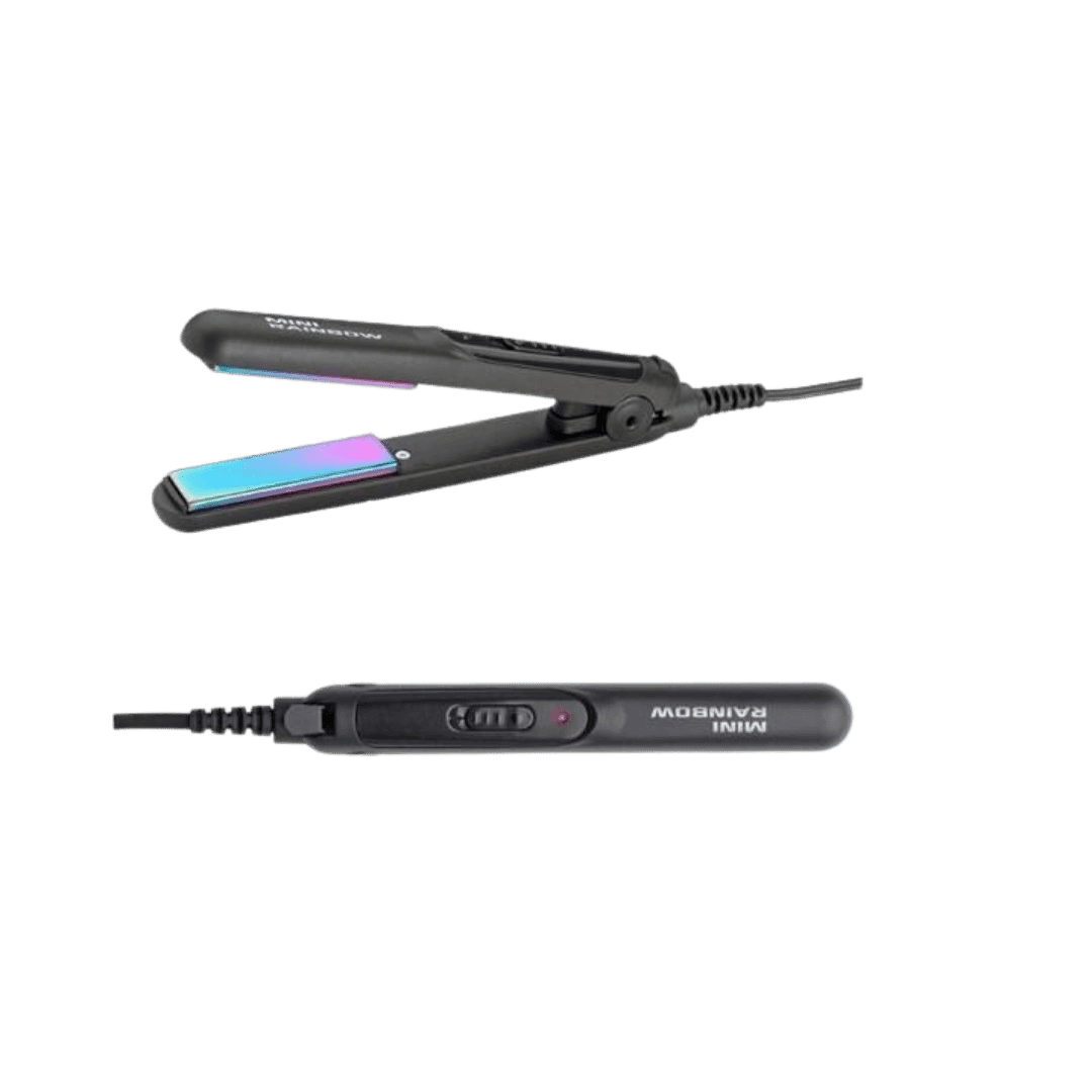 Gamma Piu Mini Piastra Rainbow Nera – Stile e Praticità a Portata di Mano