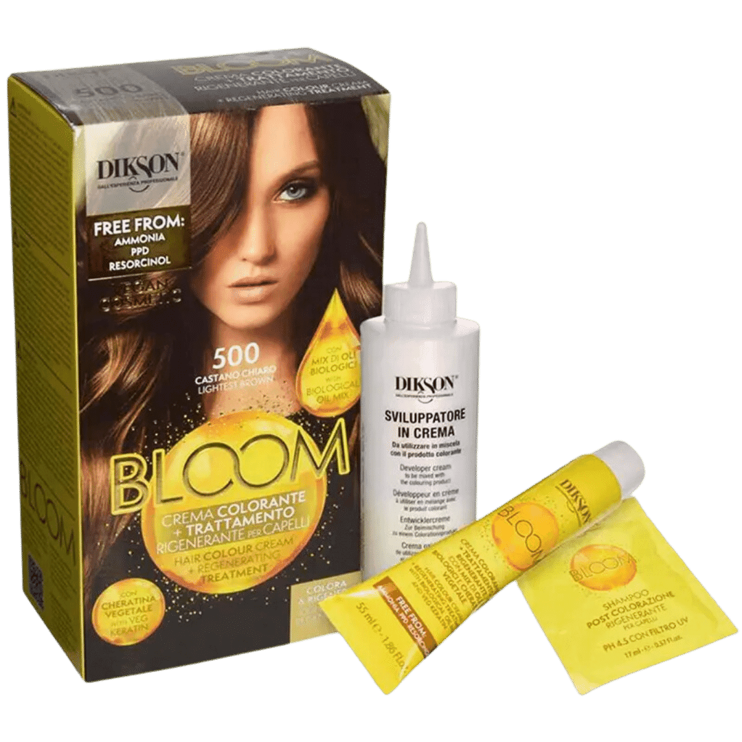 Bloom Crema Colorante Senza Ammoniaca N.500 Castano Chiaro: Tonalità Intensa e Senza danni