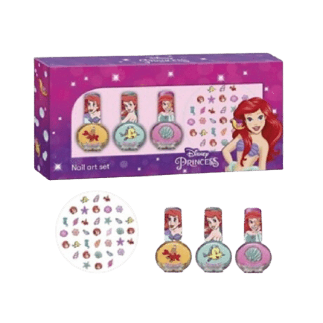 Disney Ariel Coffret 3 Smalti + Decorazioni – Sogno Sottomarino