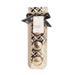 Coffret IDC Institute Scented: Set di 3 Bombe da Bagno Gold per un'Esperienza Rilassante e Profumata