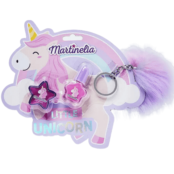 Martinelia Coffret Smalto + Lucidalabbra + Portachiave Unicorno – Incanto e Fantasia