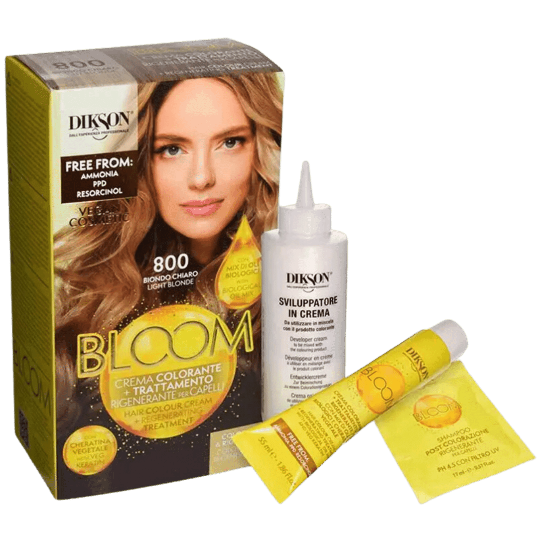 Bloom Crema Colorante Senza Ammoniaca N.800 Biondo Chiaro: Tonalità Intensa e Senza danni