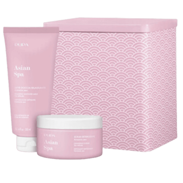 Pupa Asian Spa Kit - Scrub Detergente 250g + Latte Doccia Rilassante 300ml: Un Trattamento di Bellezza Ispirato alla Tradizione Orientale