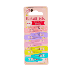 PRINCIPESSA Lili Clic Clac Colorate 10 Pezzi: Accessori Gioiosi per Capelli Incantevoli