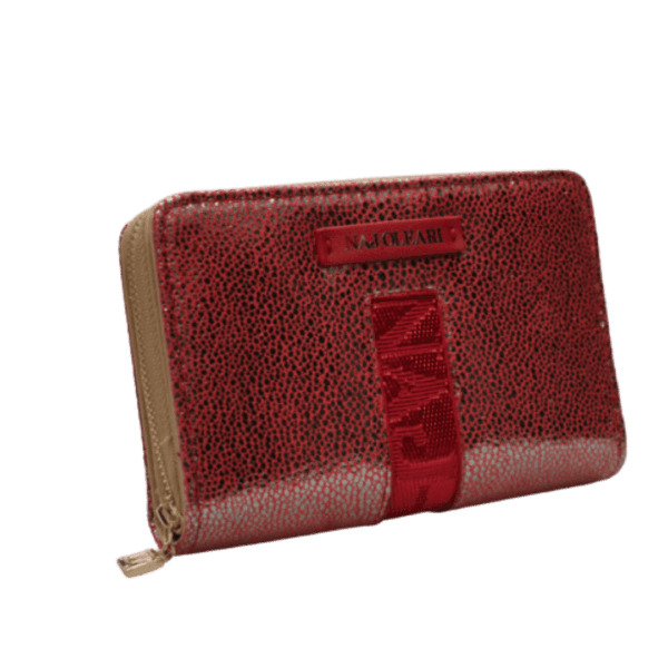 Portafoglio Donna Naj Oleari 55444 - Eleganza esotica con stampa rossa