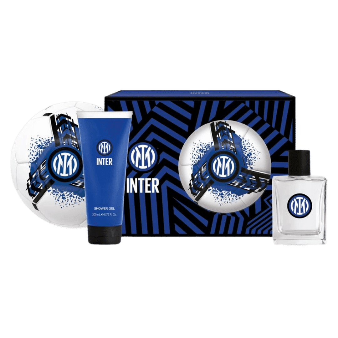 Kit Inter Coffret con EDT, Shower Gel e Pallone – Il Regalo Perfetto per i Tifosi
