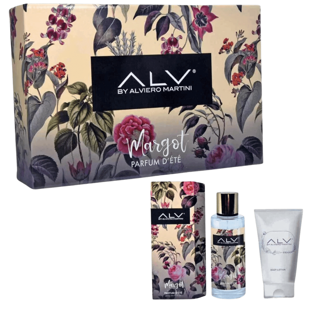 Cofanetto Alviero Parfum D'Ete Margot - Profumo e Lozione Corpo per un'Estate Indimenticabile