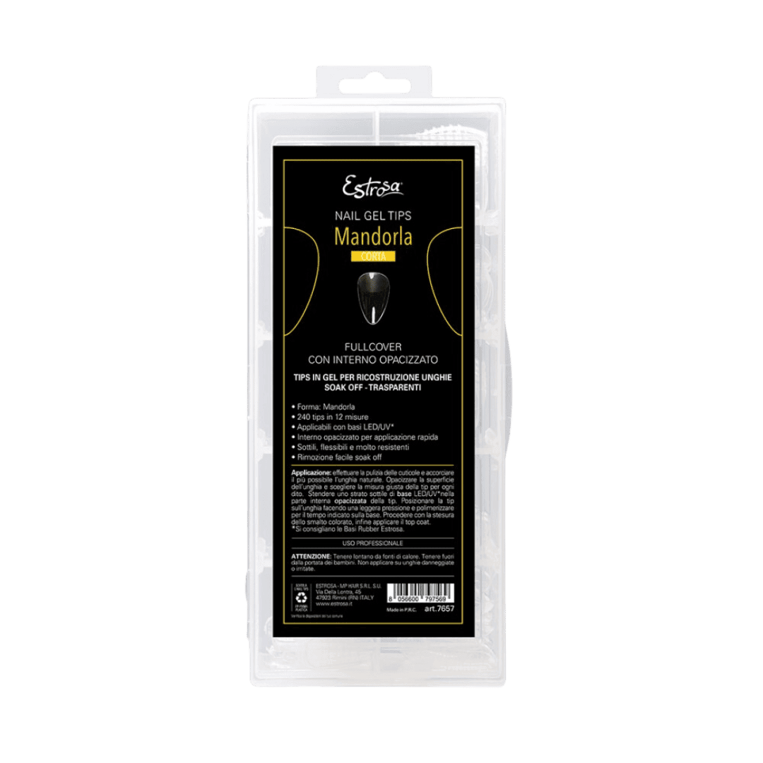 MP Hair Nail Gel Tips Mandorla Corta: Set da 240pz per Unghie Semplici e Raffinate