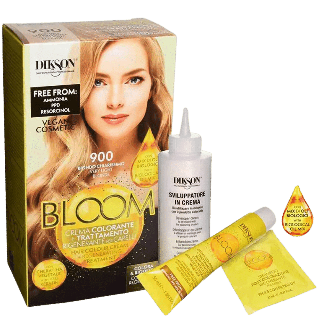 Bloom Crema Colorante Senza Ammoniaca N.900 Biondo Chiarissimo: Tonalità Intensa e Senza danni