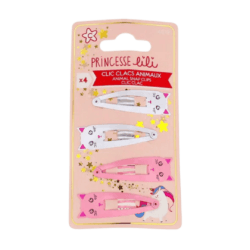 PRINCIPESSA Lili Set Clic Clac 3D: Fermagli Colorati per Capelli Incantevoli