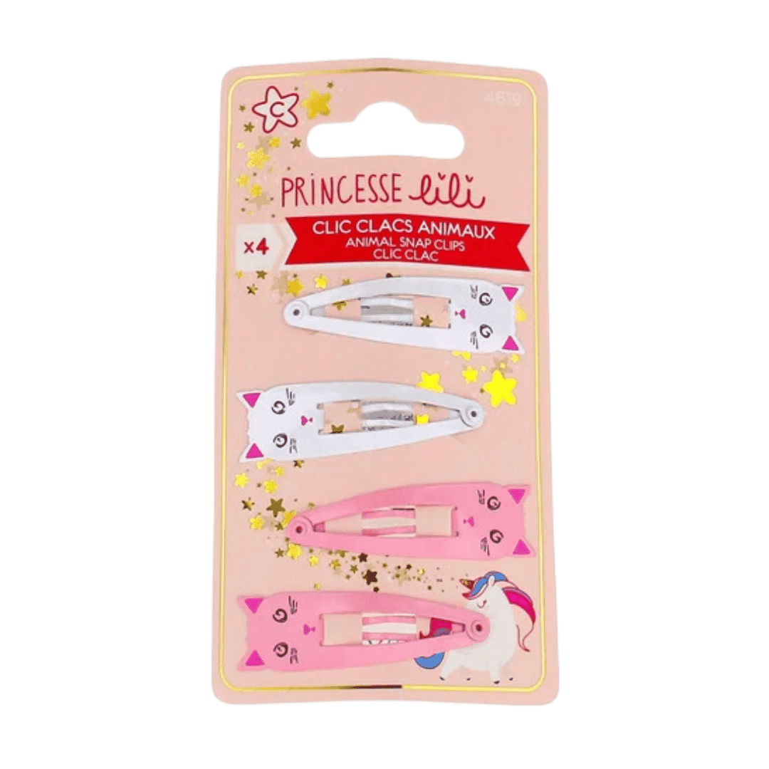 PRINCIPESSA Lili Set Clic Clac 3D: Fermagli Colorati per Capelli Incantevoli