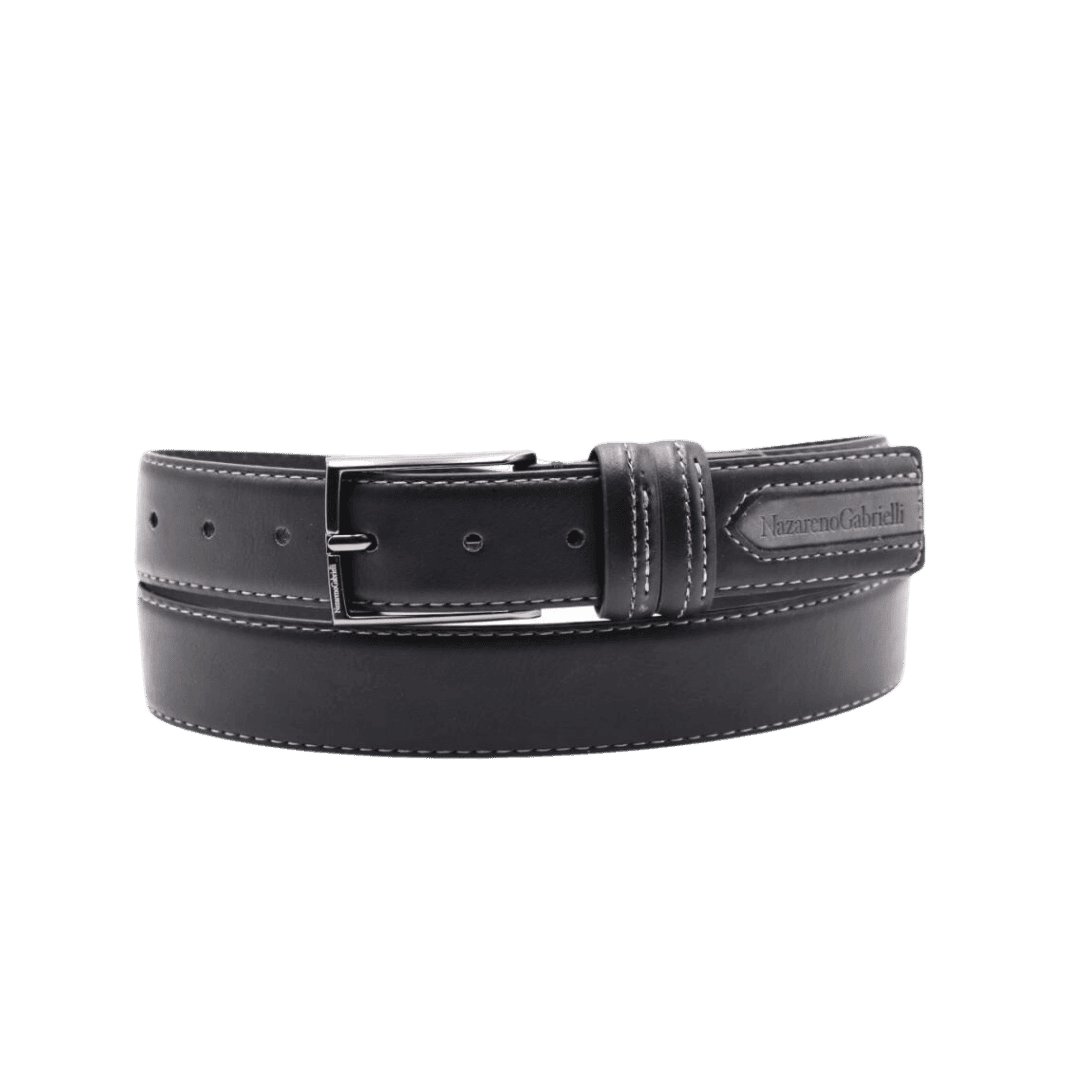 Cintura Uomo Box Nazareno Gabrielli Nero - Eleganza e Stile Raffinato