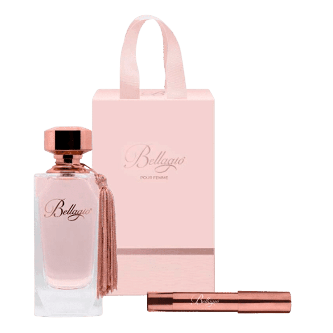 Coffret Bellagio Pour Femme: Gel Doccia, Crema Corpo e Penna Profumo per un'Eleganza Senza Tempo