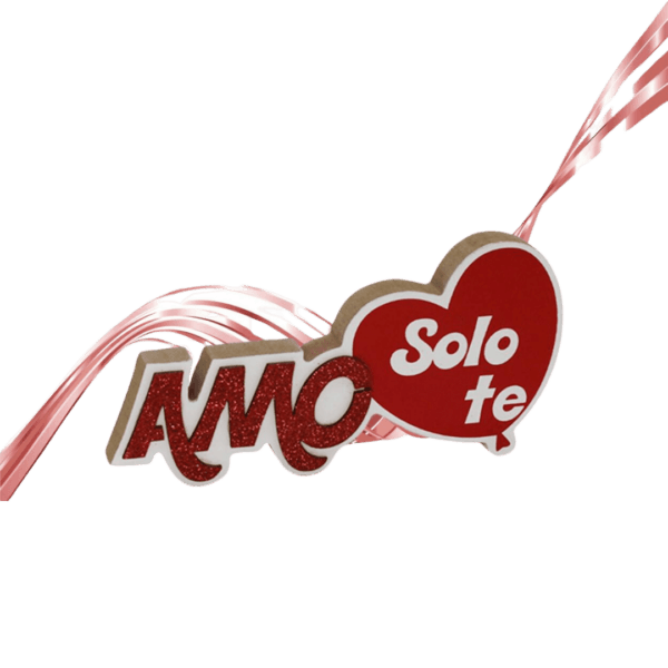 Scritta Legno 'Amo Solo Te' 3D: Un Espressione di Amore Autentico