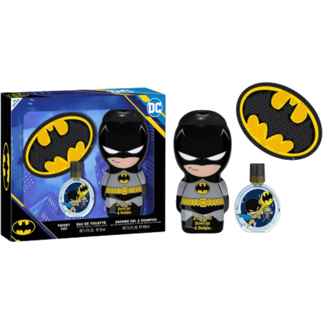 Batman Coffret EDT 50ml Vapo + S/G 400ml 2D + Anti-Stress: Un'Esperienza di Avventura e Relax con il Cavaliere Oscuro