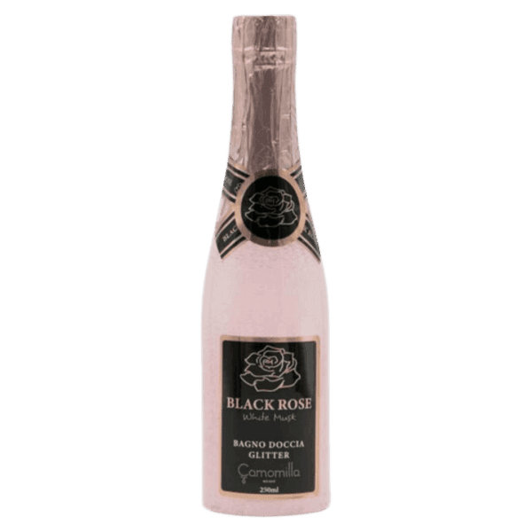 Bagno Doccia Black Rose Glitter 250ml - Lusso e Brillantezza in una Bottiglia Elegante