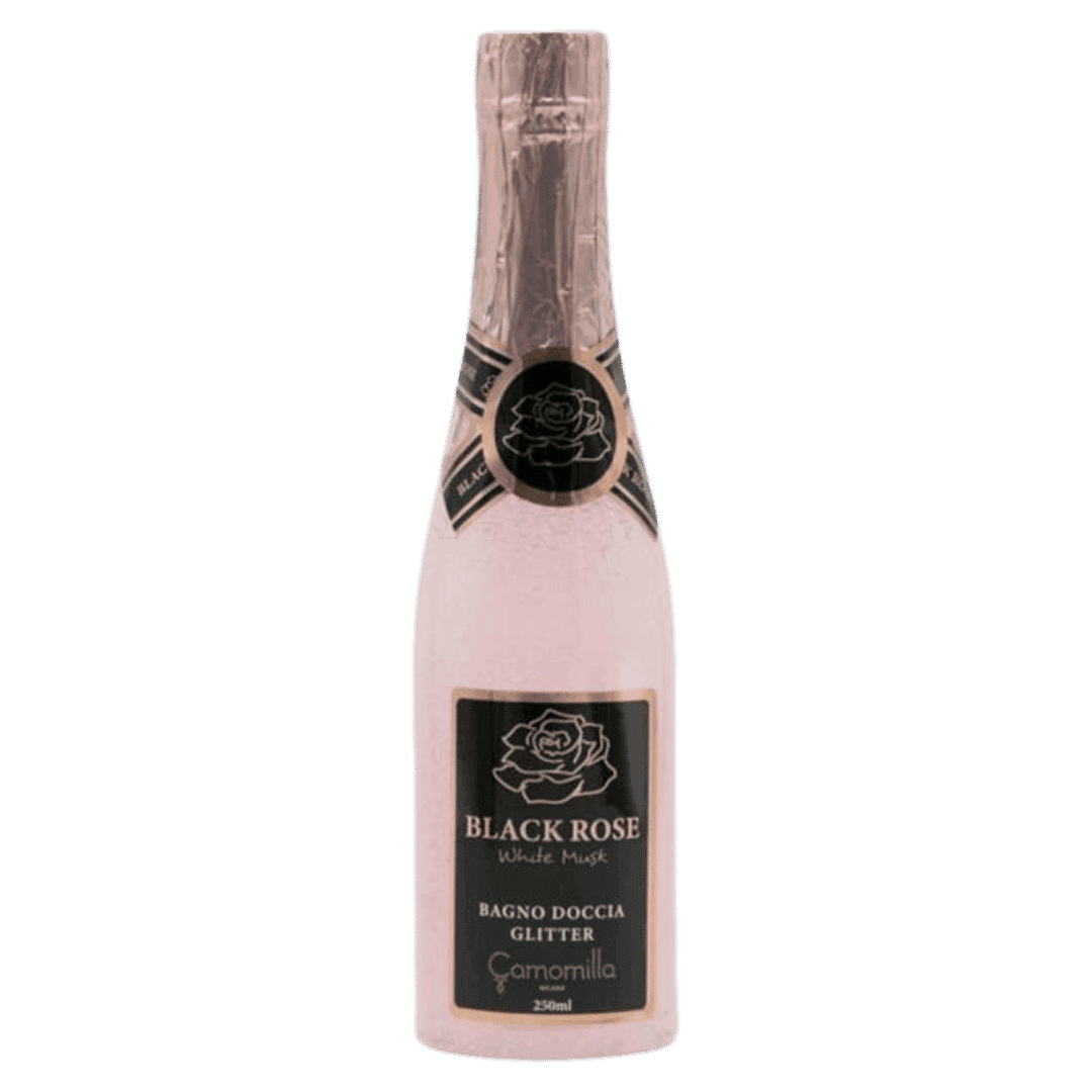 Bagno Doccia Black Rose Glitter 250ml - Lusso e Brillantezza in una Bottiglia Elegante