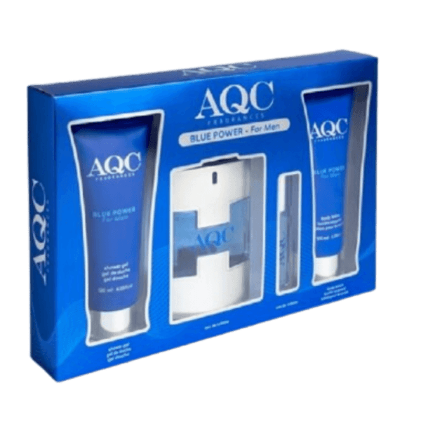 Aquarius Fragrances Blue Power Men Coffret: EDT 100ml, Miniatura 15ml, Gel Doccia e Balsamo Labbra