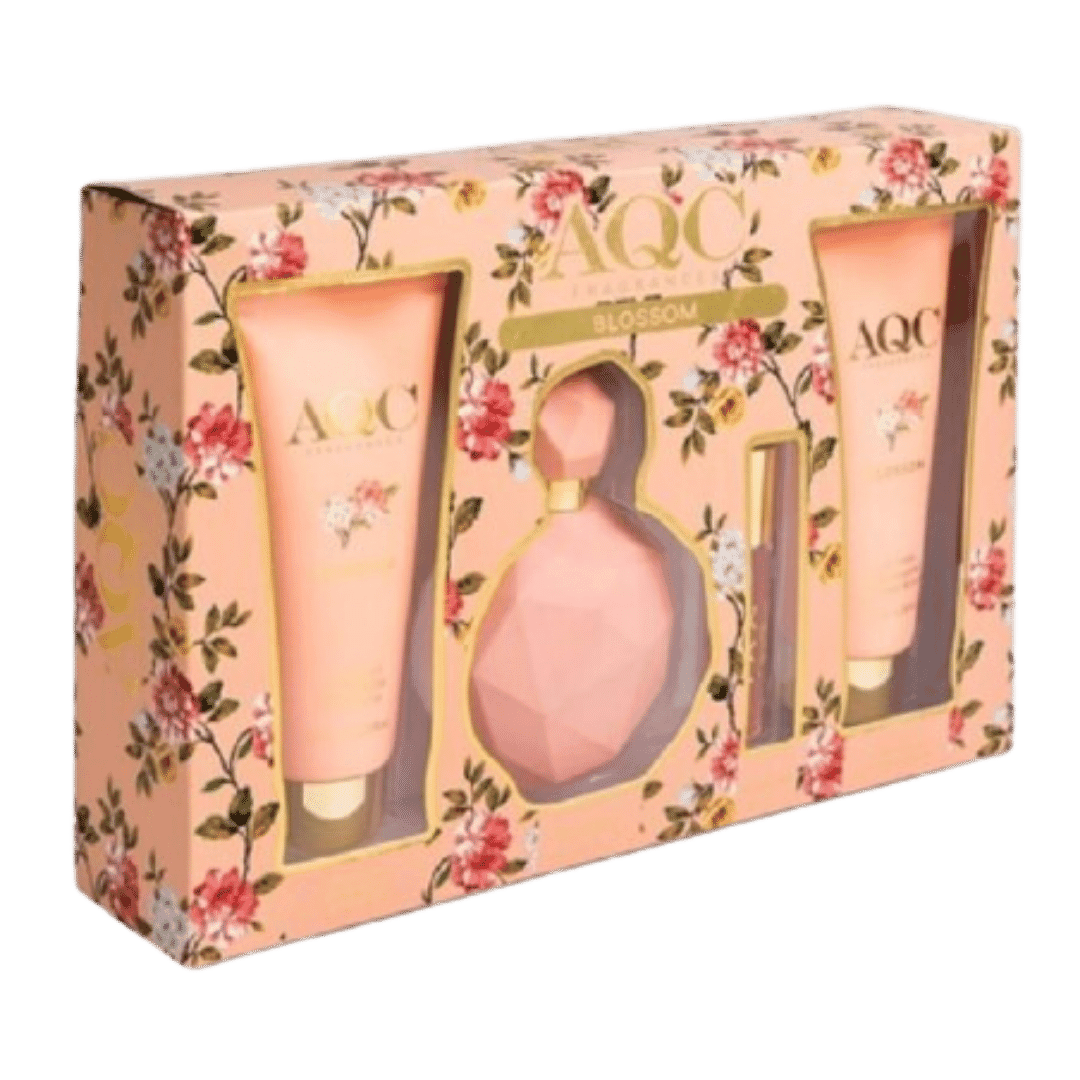 Aquarius Fragrances Blossom Coffret: EDT 100ml, Miniatura 15ml, Gel Doccia 120ml e Balsamo Corpo 120ml