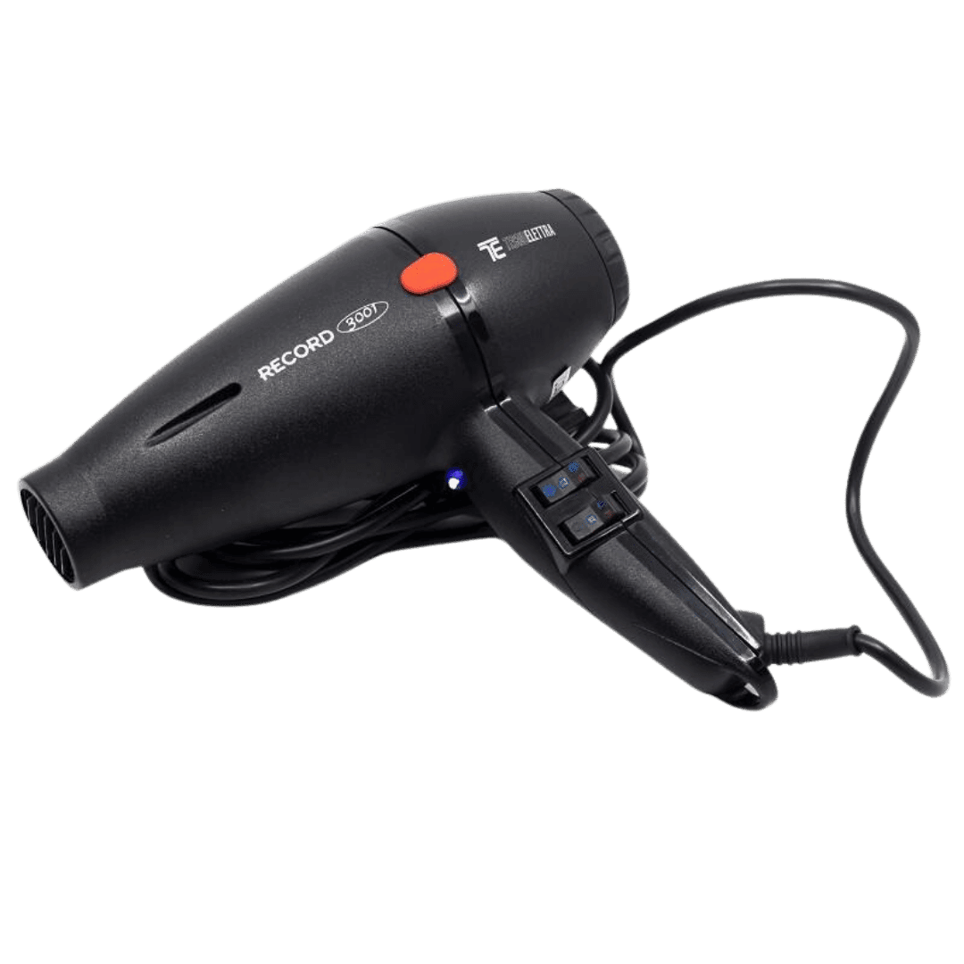 Tecnodry Phon Professionale Record 3001 Nero – Potenza e Affidabilità