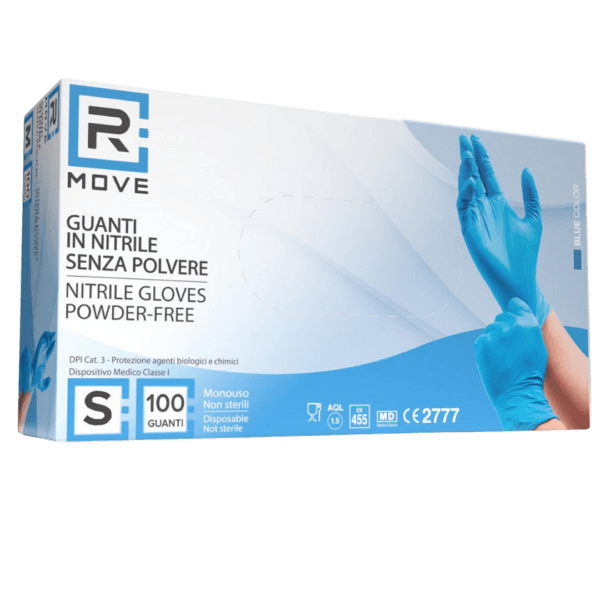 Guanti in Nitrile Blu Taglia S, Confezione da 100 Pezzi: Protezione e Comfort per Utilizzo Professionale e Domestico