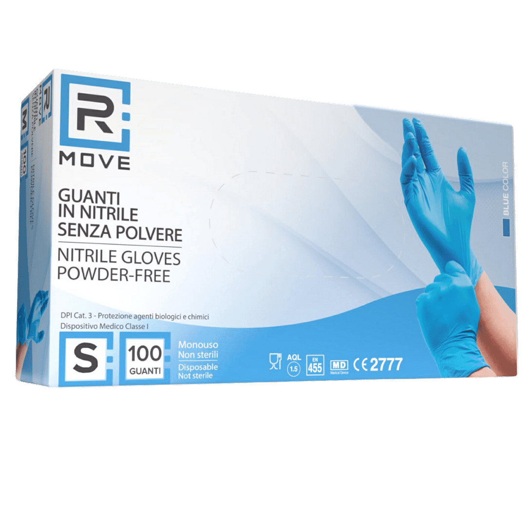 Guanti in Nitrile Blu Taglia S, Confezione da 100 Pezzi: Protezione e Comfort per Utilizzo Professionale e Domestico
