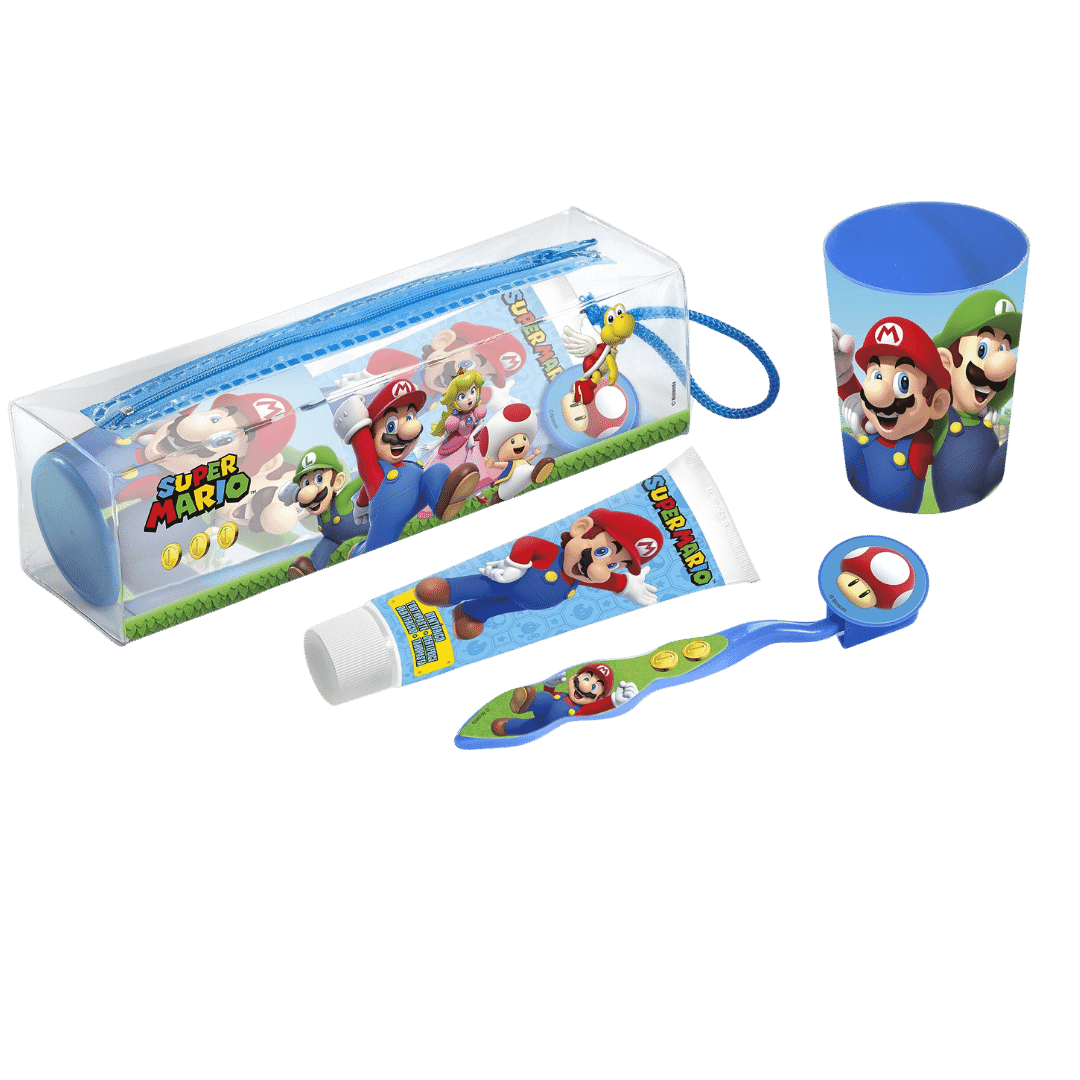 Super Mario Kit da Viaggio Spazzolino e Dentifricio – Divertimento e Igiene