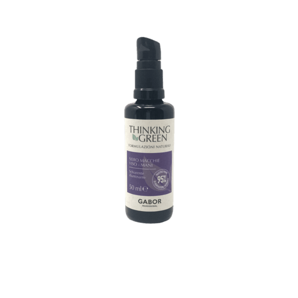 Siero Macchie Viso/Mani Thinking Green 15ml - Emulsione Leggera con Arbutina e Acido Mandelico per un Incarnato Uniforme