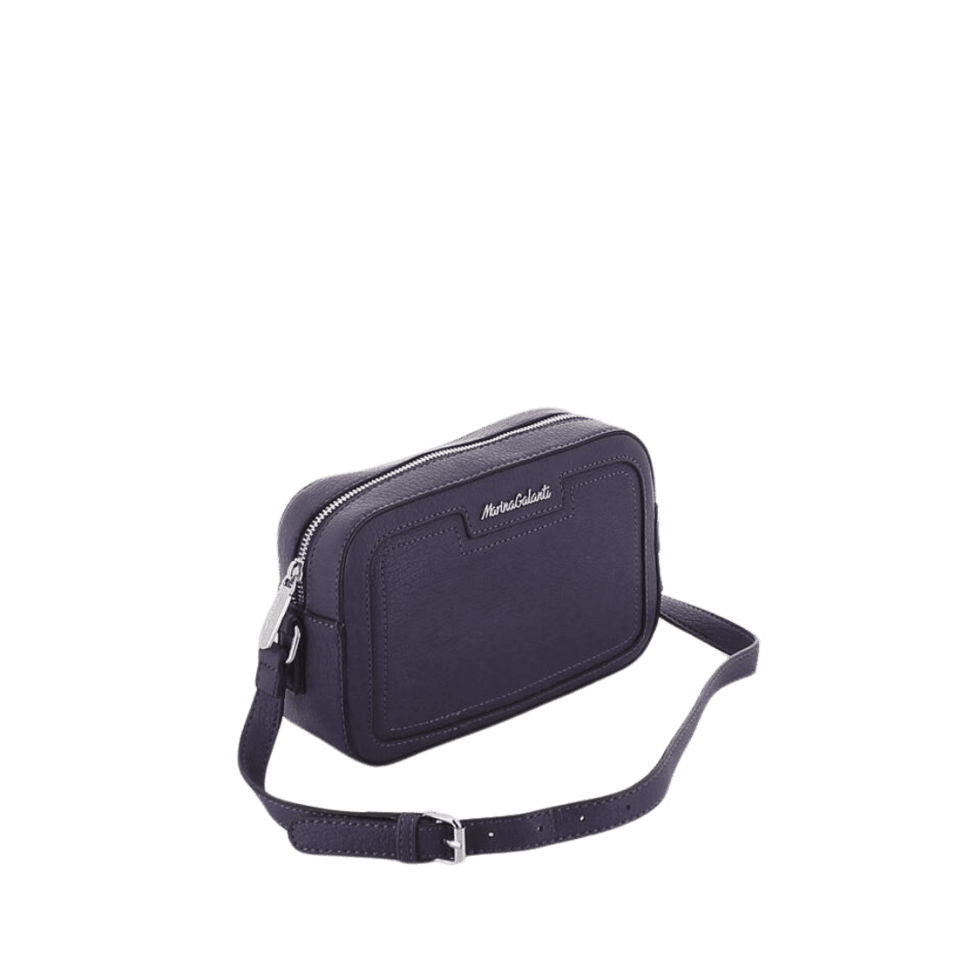 Borsa Marina Galanti Monogramma Piccola con Tracolla e Zip: Eleganza Compatta