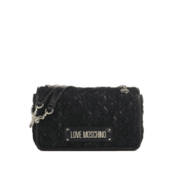 Love Moschino Tracolla Crossbody Tweed Nero