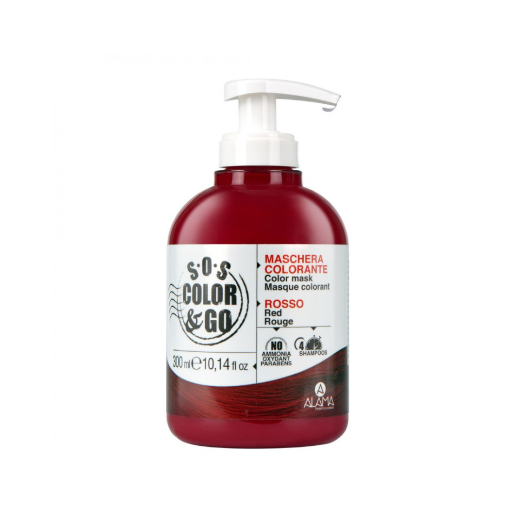 Maschera Colorante S.O.S Color & Go di Alama Professional - Rosso