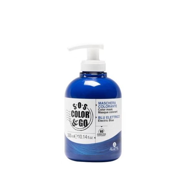 Maschera Colorante S.O.S Color & Go di Alama Professional - Blu Elettrico