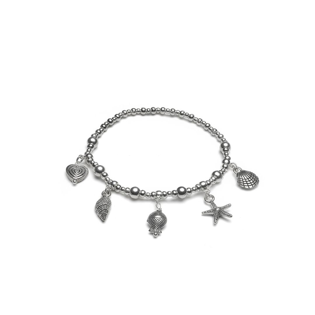 Vestopazzo Bracciale Catena con Pendenti Mare