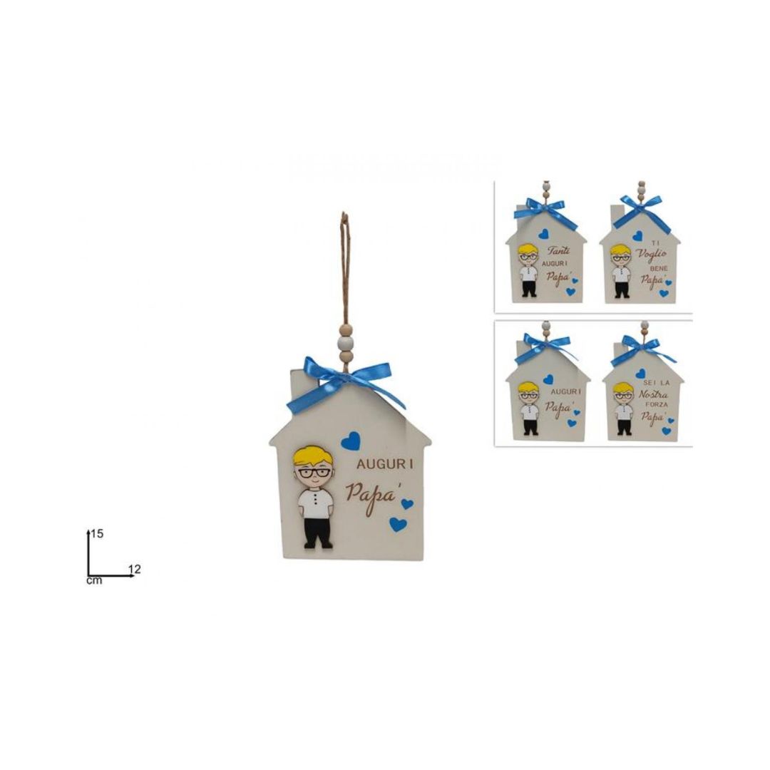 Appendino Casetta in Legno “Papà Ti Voglio Bene”