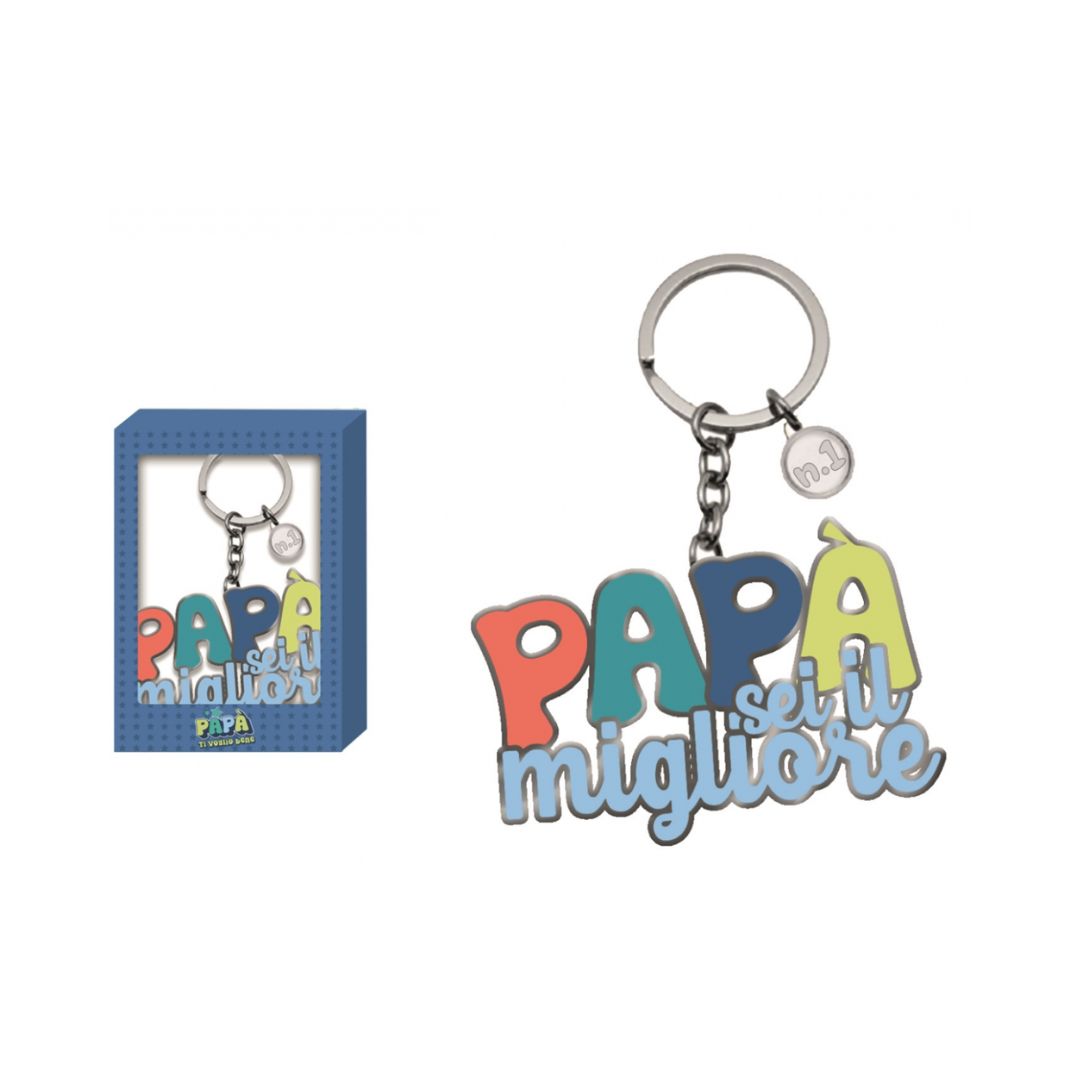 Portachiavi Colorato “Papà Sei il Migliore”