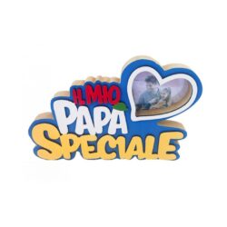 Cornice “Il Mio Papà Speciale” – Porta Foto Cuore in Legno Colorato