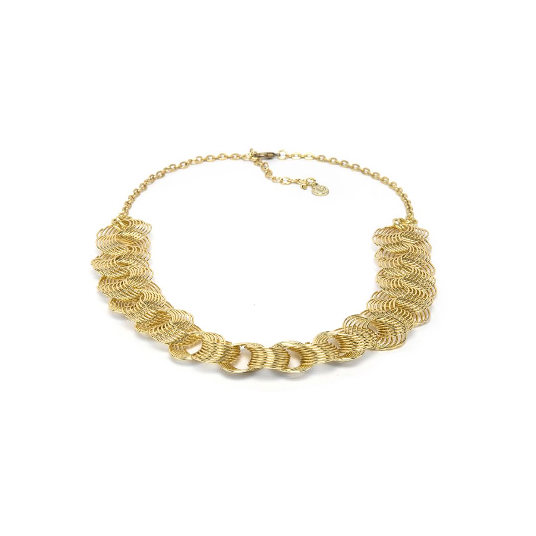 Vestopazzo Collana Girocollo Slinky in Ottone