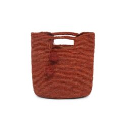 Vestopazzo - Borsa rettangolare rafia pom pon